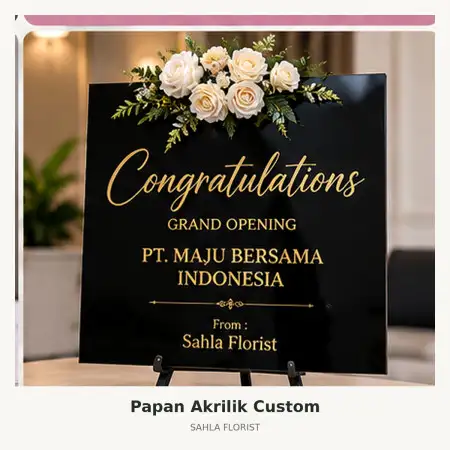 Papan Bunga Akrilik Bekasi Barat